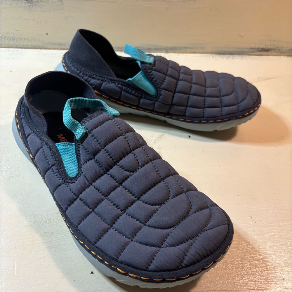 Merrell Quilted Slip-On Loafers - Navy and Teal W7